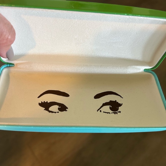 Kate Spade Lime Green and Blue Eyeglass case - Picture 4 of 4